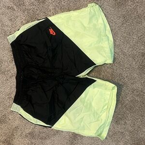 Nike Black and Yellow Athletic Shorts